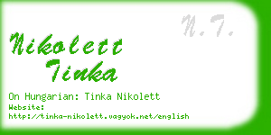 nikolett tinka business card